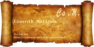 Csernik Melinda névjegykártya